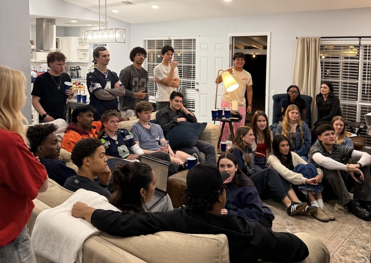 ORU students gathering together. 