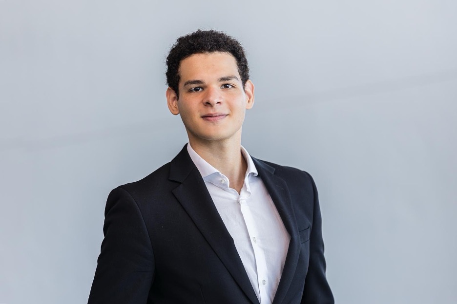 David Henrique Lima de Oliveira poses for a portrait during a recent career fair at Oral Roberts University.